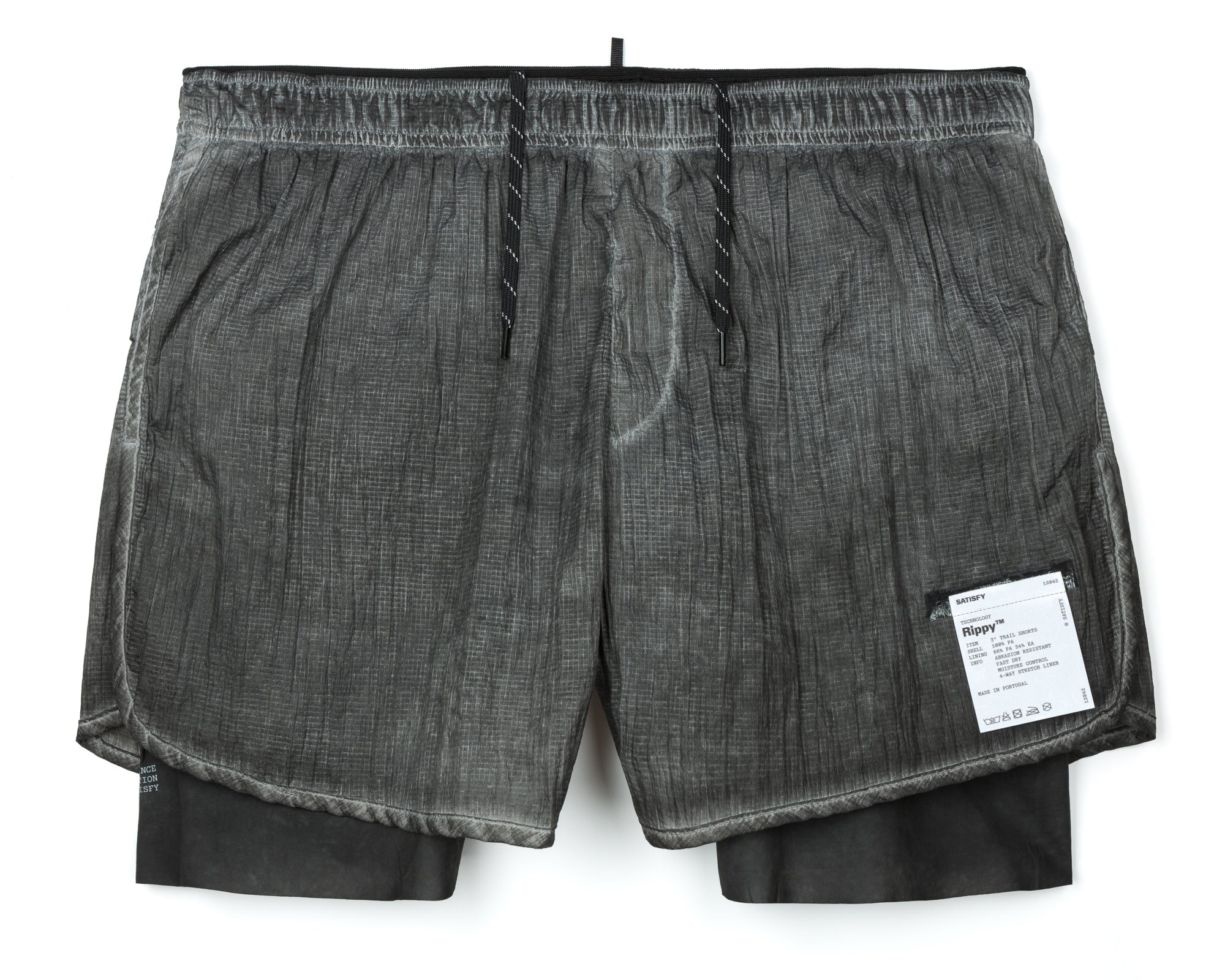 Satisfy Rippy™ 3" Trail Shorts - Mineral Graphite