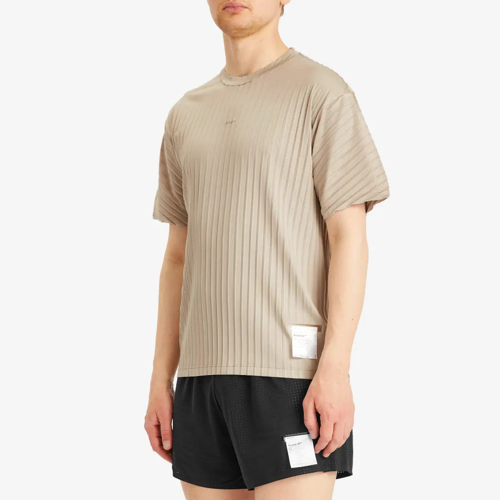 Satisfy AuraLite™ Pleated T-Shirt - Mineral Dune