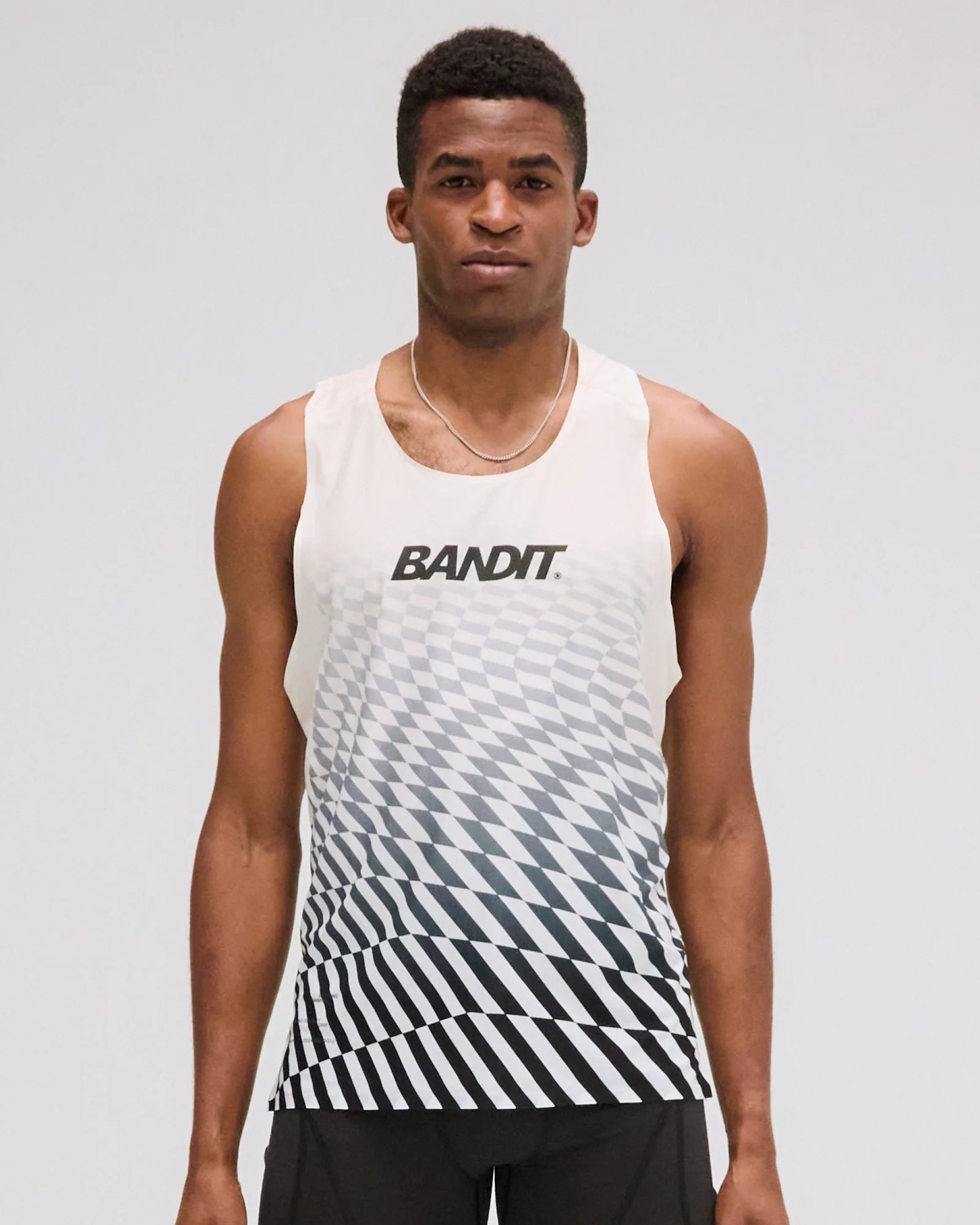 Bandit Drift™ Mosaic Racing Singlet - Black with Chalk