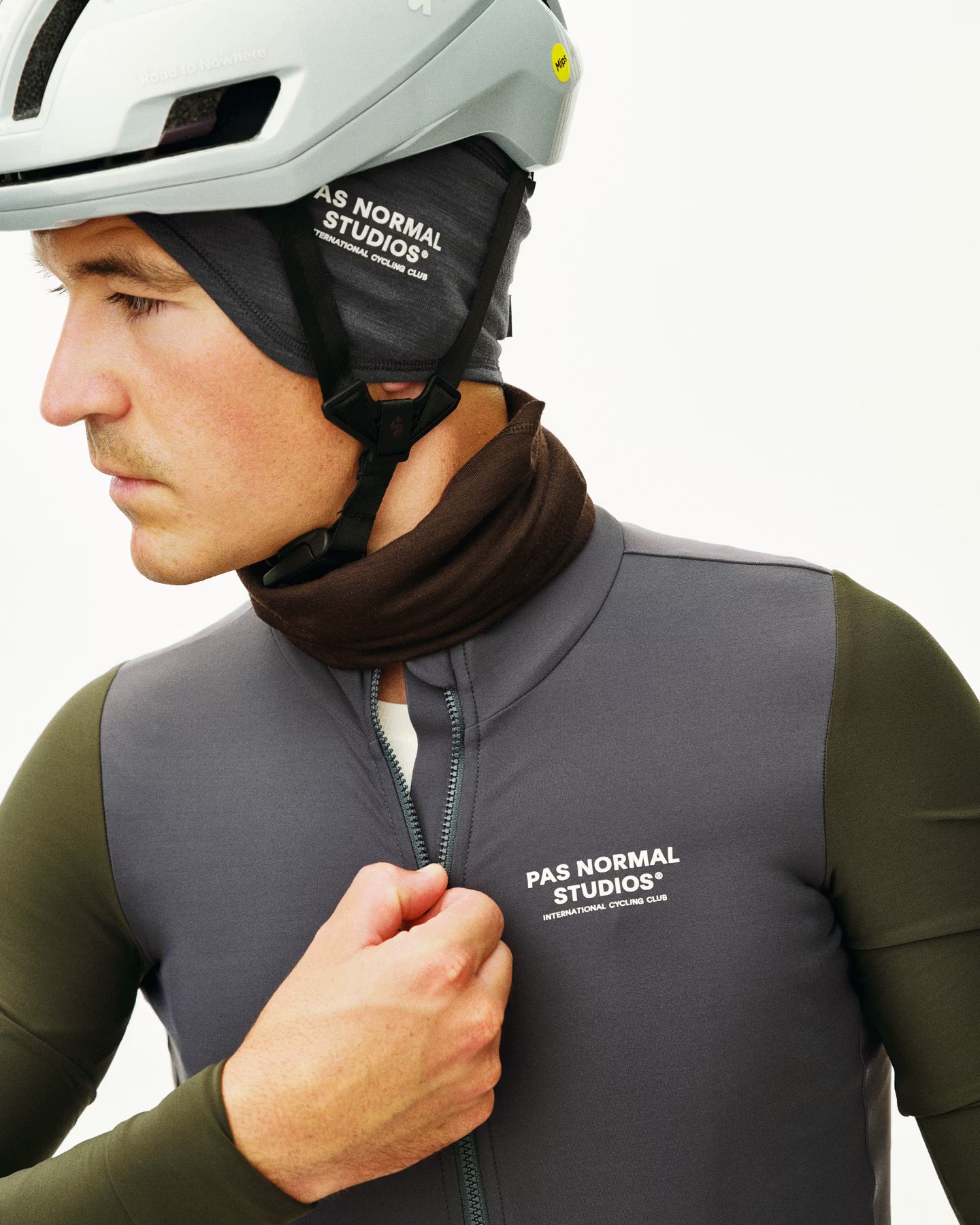 Pas Normal Studios Men's Mechanism Long Sleeve Jersey - Steel/Dark Olive