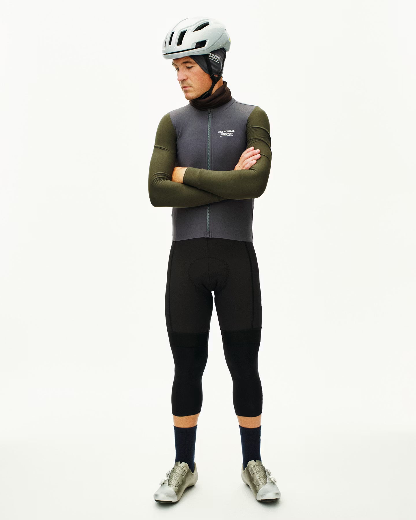 Pas Normal Studios Men's Mechanism Long Sleeve Jersey - Steel/Dark Olive