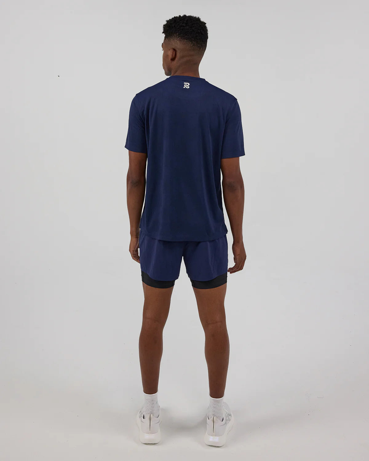 Bandit Cheque Jacquard Short Sleeve Tee - Unisex - NY Navy