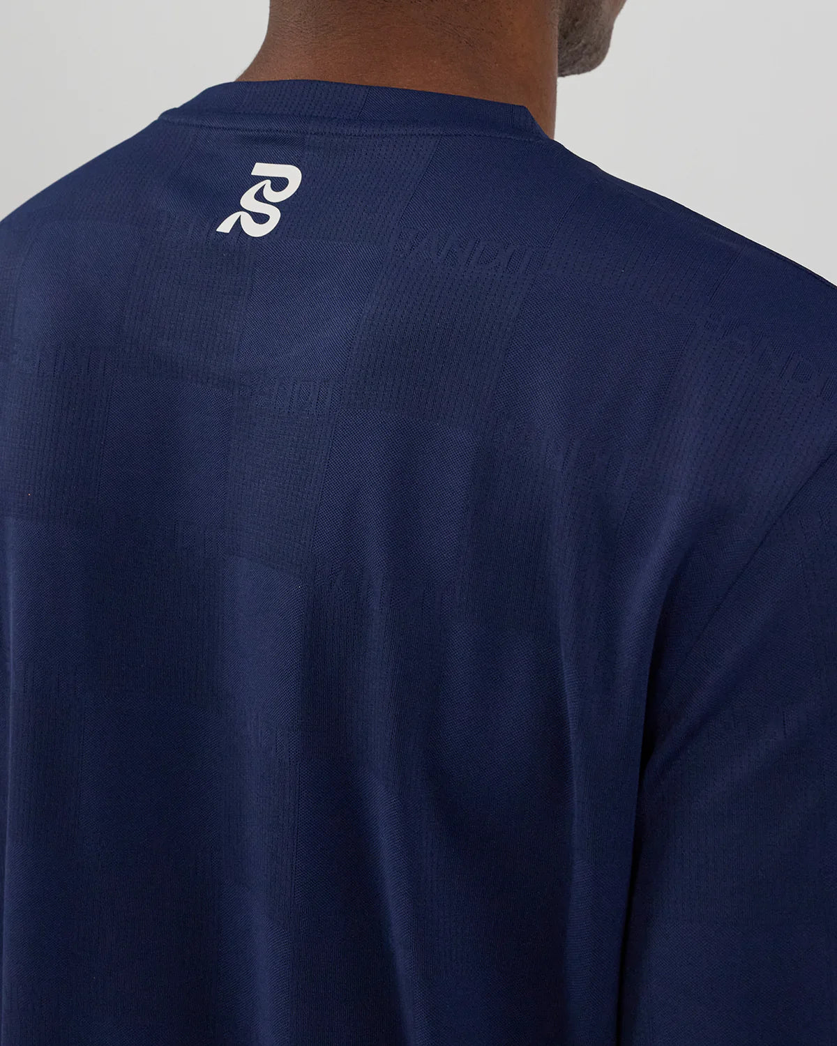 Bandit Cheque Jacquard Short Sleeve Tee - Unisex - NY Navy