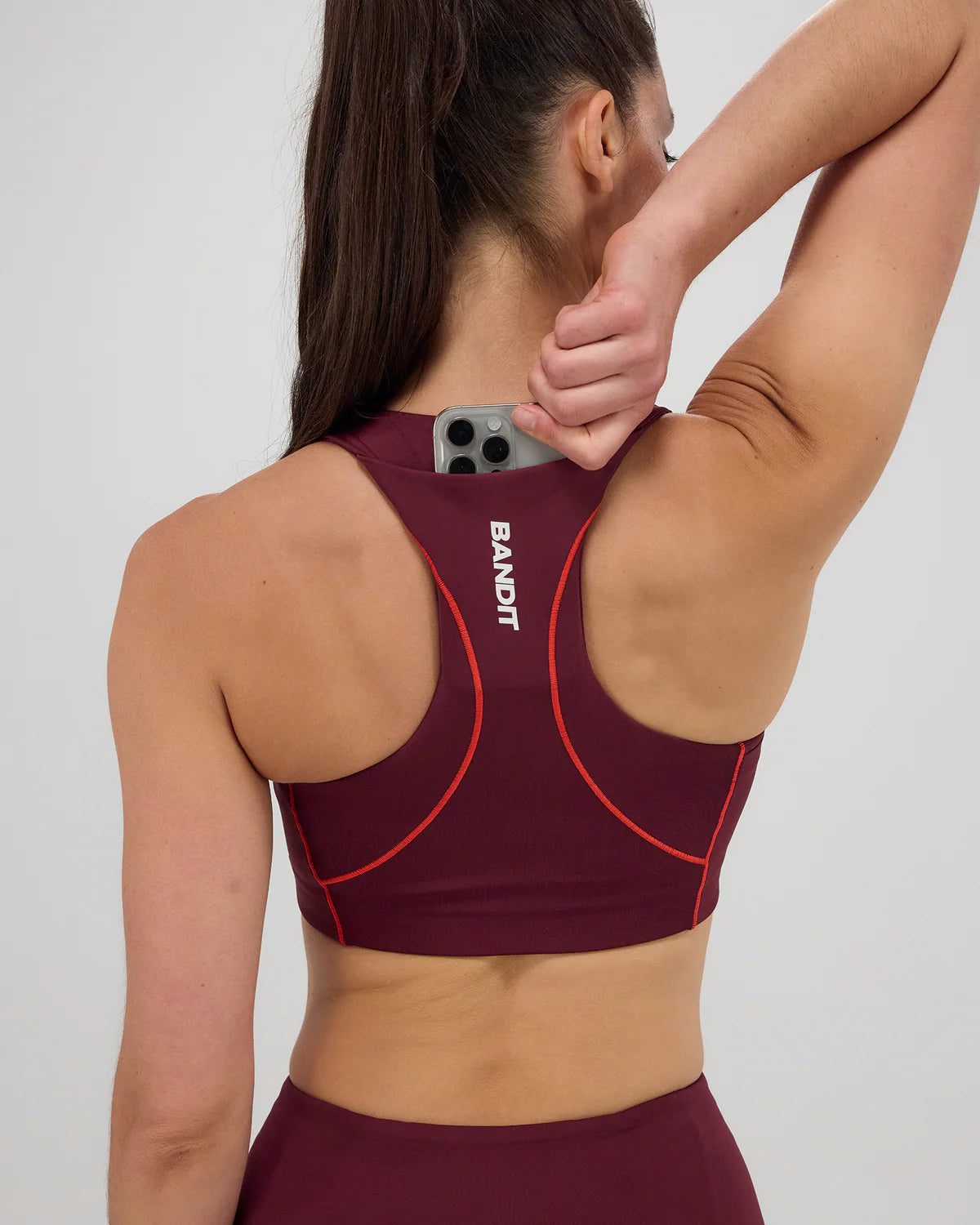 Bandit Stamina™ Pop Stitch™ Arco Bra - Fig / Intense Red