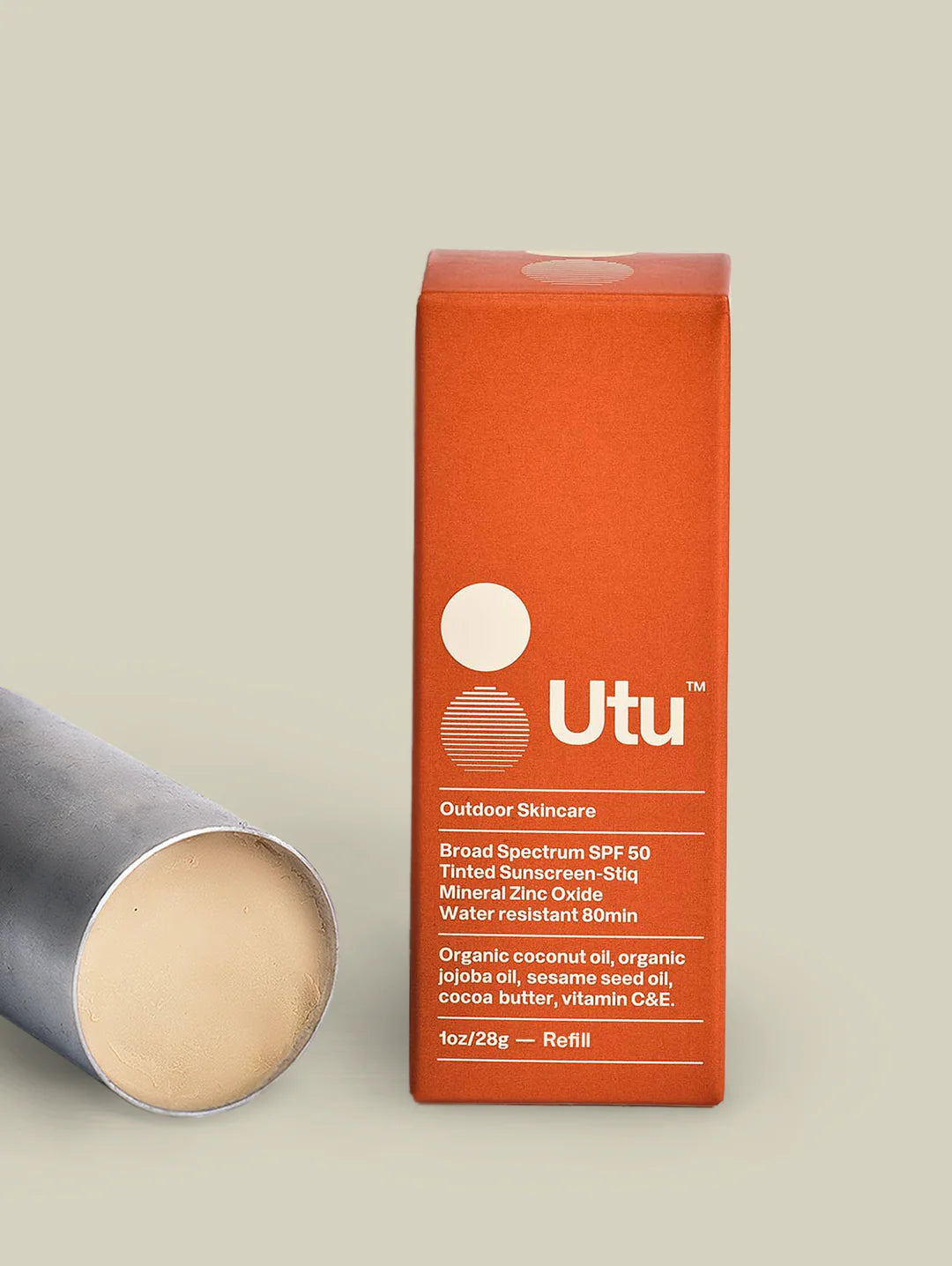Utu SPF50 Stick Kit Clean Mineral Sunscreen Lightly Tinted