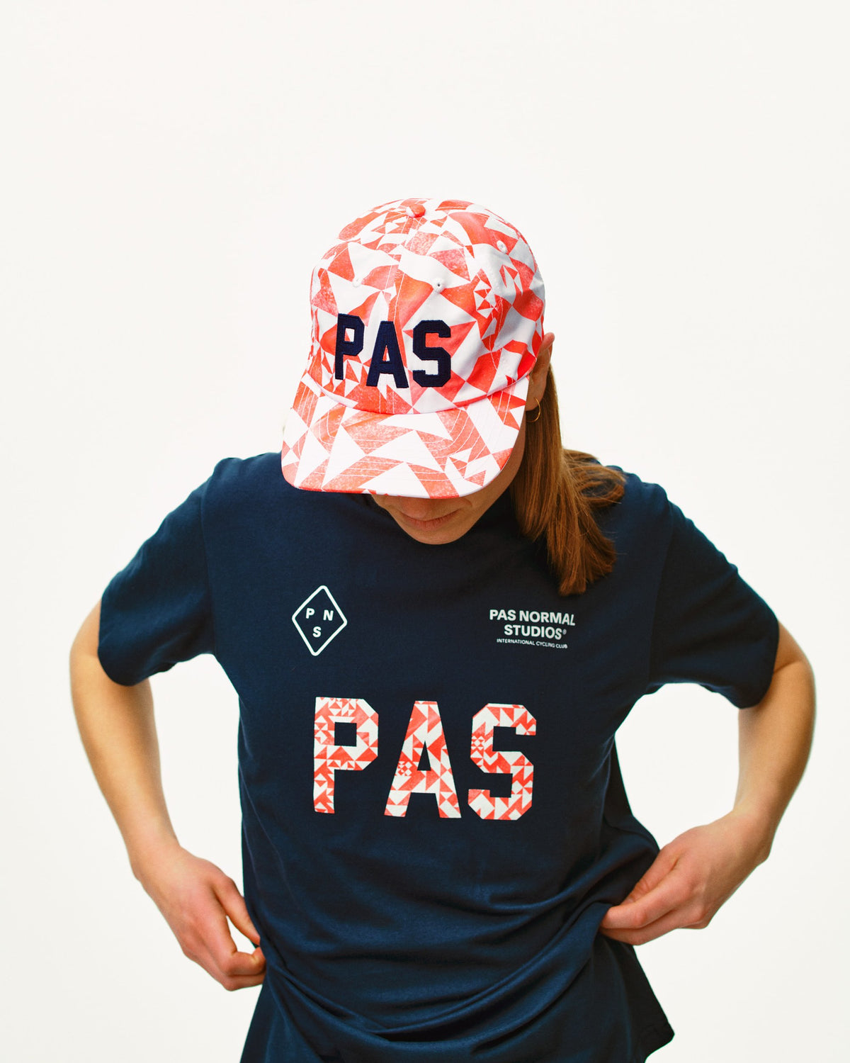 Pas Normal Studios PAS Off-Race Cap in PAS Origami, worn