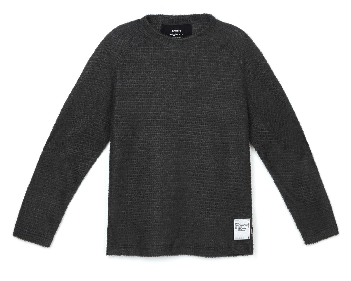 Satisfy FuzzFleece AD Long Tee in Phantom, front view