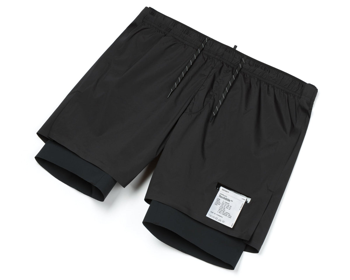 Satisfy TechSilk 8" Shorts in Black, side view