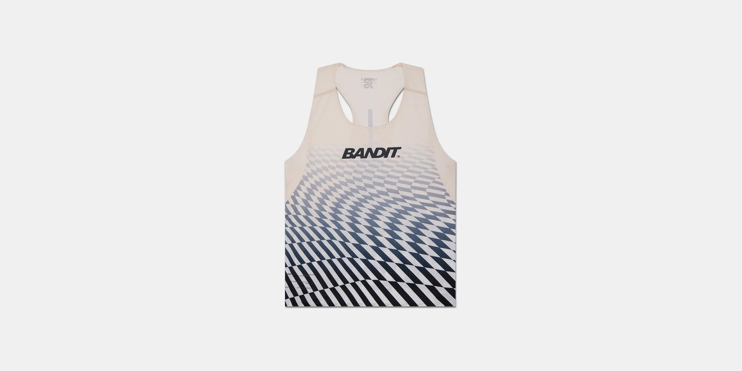 Bandit Drift™ Mosaic Racing Singlet - Black with Chalk
