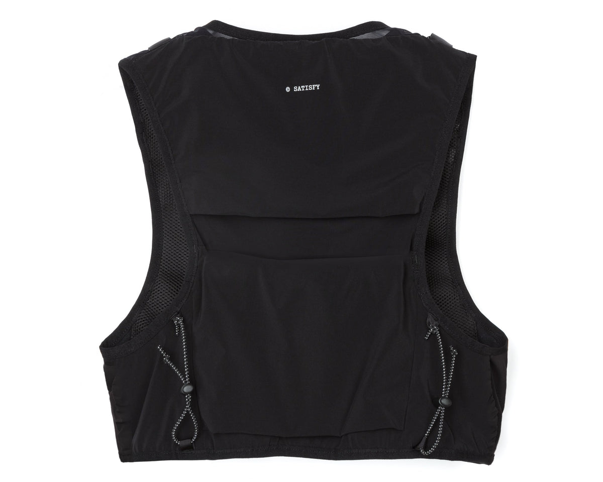 Satisfy TechSilk Drift Cordura 5L Hydration Vest in Black, back view