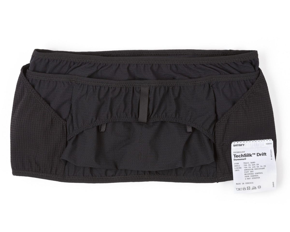 Satisfy TechSilk Drift Dyneema Trail Band in Black, front view
