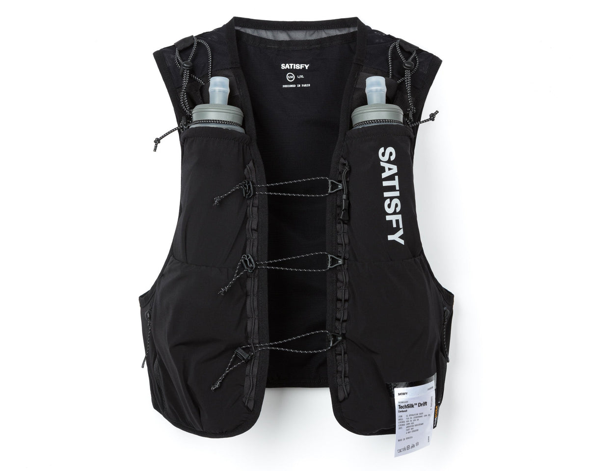 Satisfy TechSilk Drift Cordura 5L Hydration Vest in Black, front view