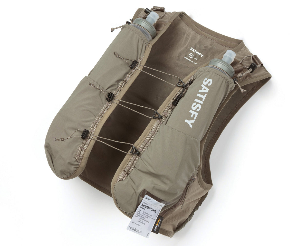 Satisfy TechSilk Drift Cordura 5L Hydration Vest in Falcon, side view
