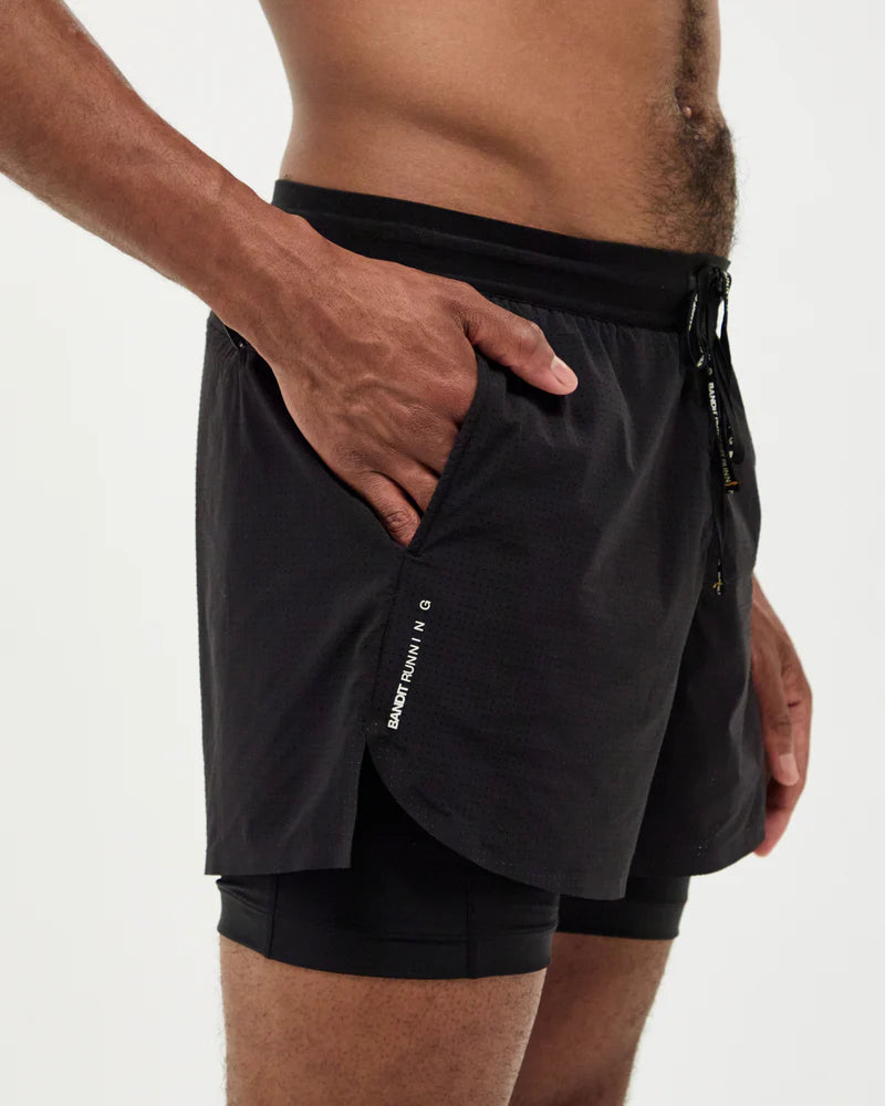 Bandit Men's Vento™ Next Gen 2-In-1 Run Short - Black