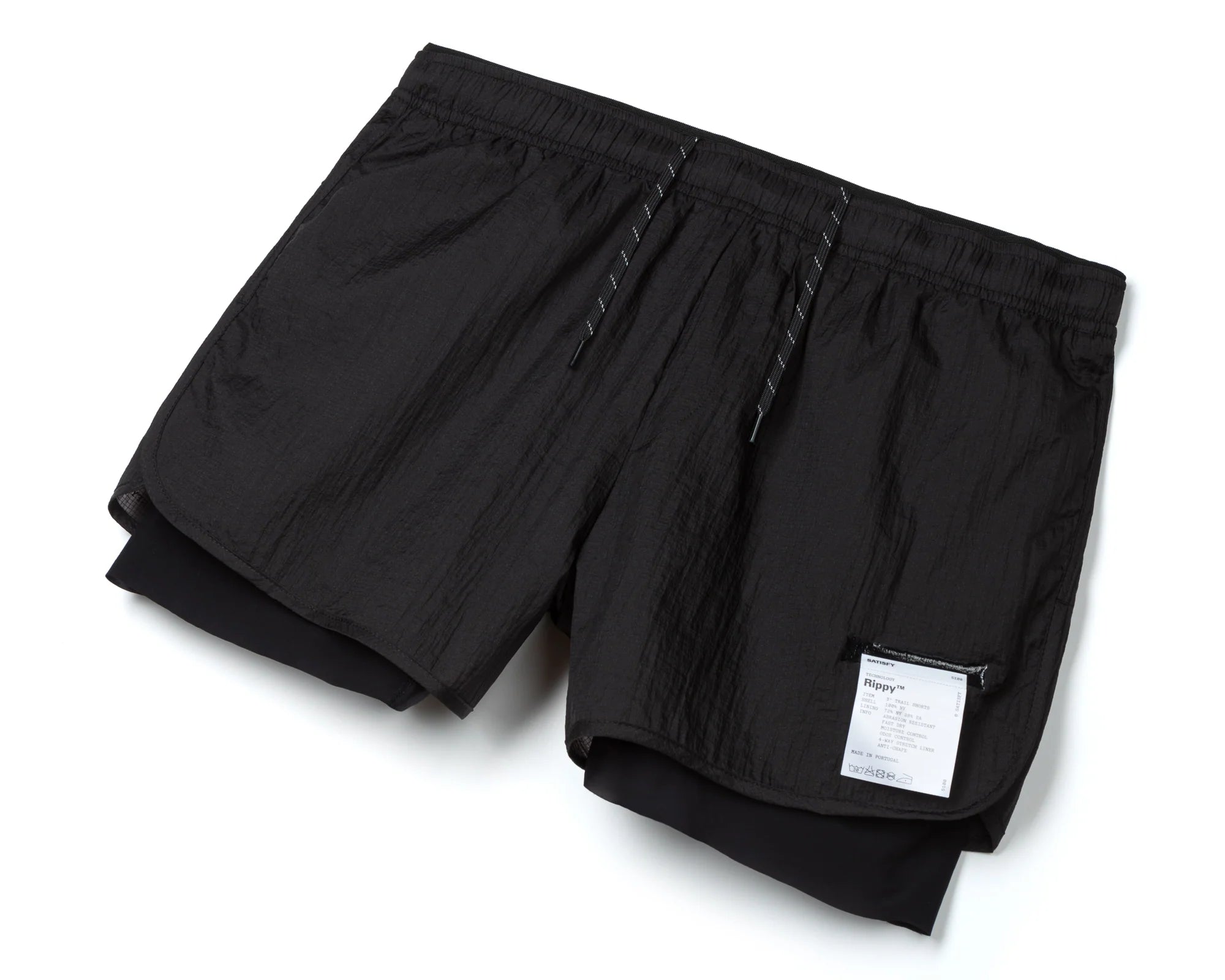 Satisfy Rippy™ 3&quot; Trail Shorts - Black