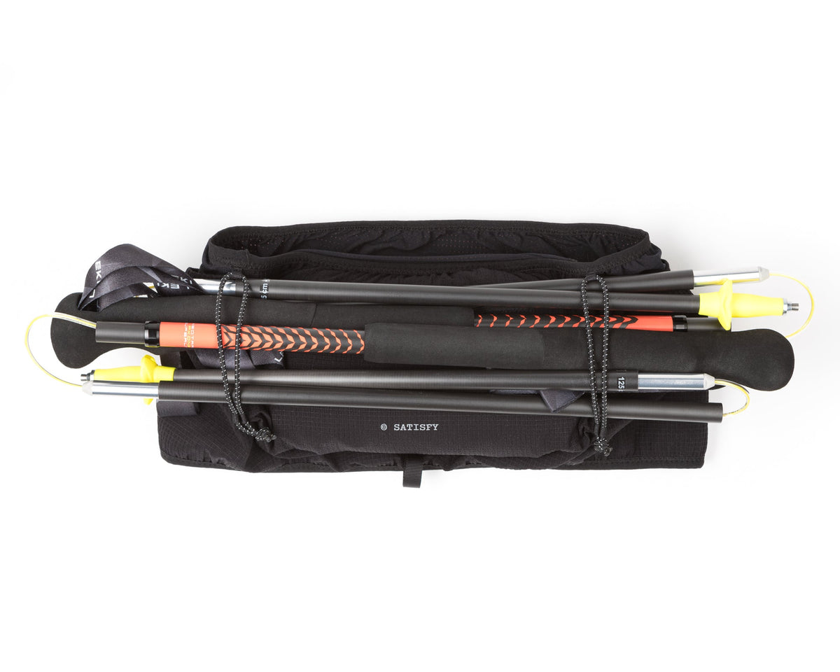 Satisfy TechSilk Drift Dyneema Trail Band in Black, trail pole holder