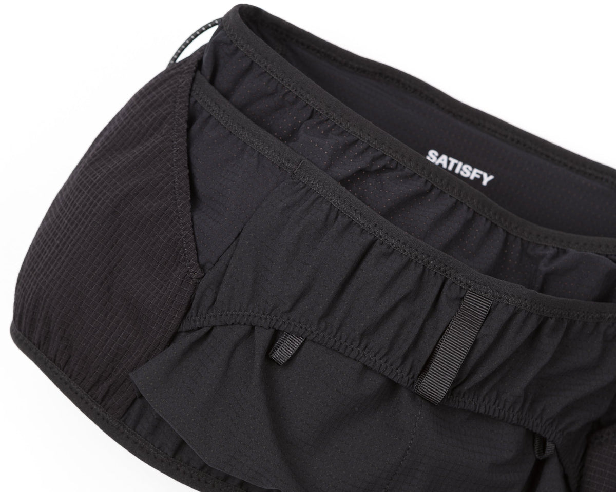 Satisfy TechSilk Drift Dyneema Trail Band in Black, pockets