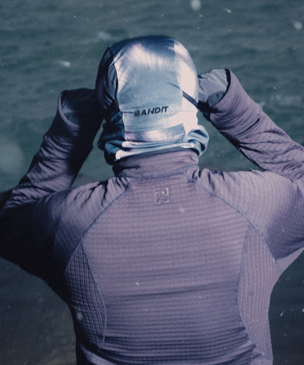Bandit Balaclava with Pony Tail Window in Haze Multi, alternate view