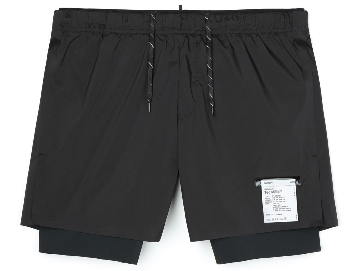 Satisfy TechSilk™ 8" Shorts - Black - FW26