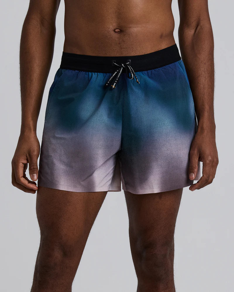 Bandit Men's Vento™ Next Gen 5" Run Short -- Tranquil Blue Wave Print
