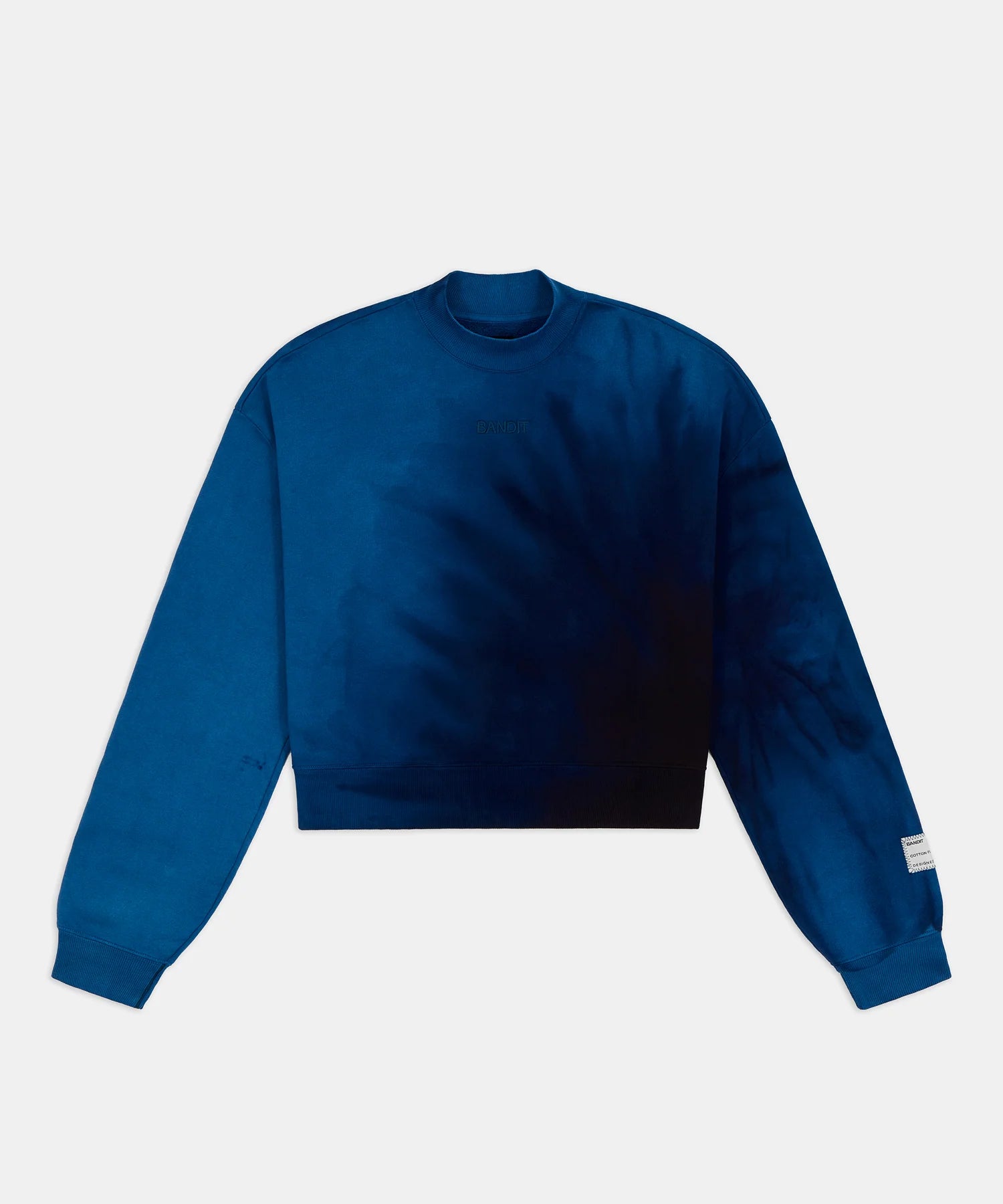 Bandit Women's Cropmock Pullover - Aegean Blue Wave Print