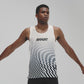 Bandit Drift™ Mosaic Racing Singlet - Black with Chalk