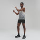 Bandit Drift™ Mosaic Racing Singlet - Black with Chalk